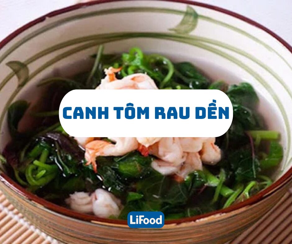 Canh tôm nấu rau dền
