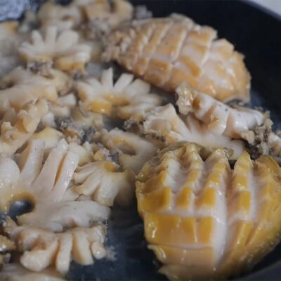 Xào rau củ và bào ngư