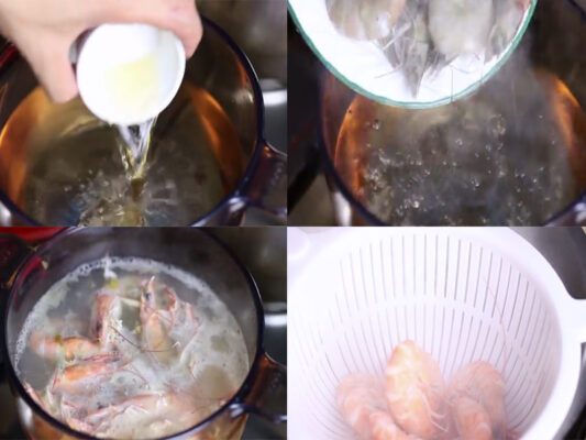 Sơ chế và luộc hải sản
