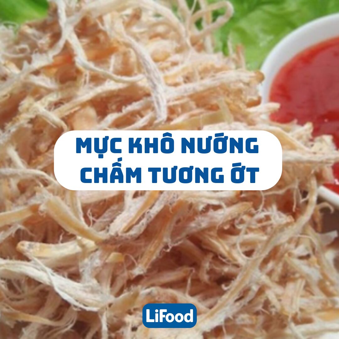 Mực Khô Nướng Chấm Tương Ớt
