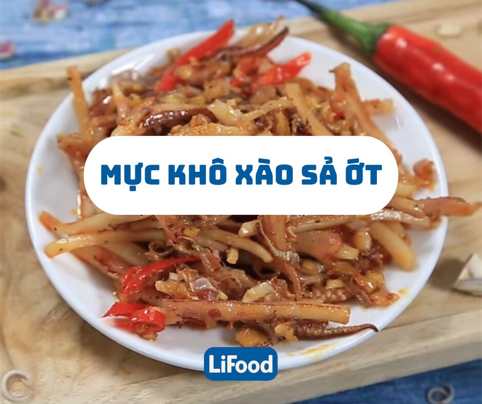 Mực Khô Xào Sả Ớt