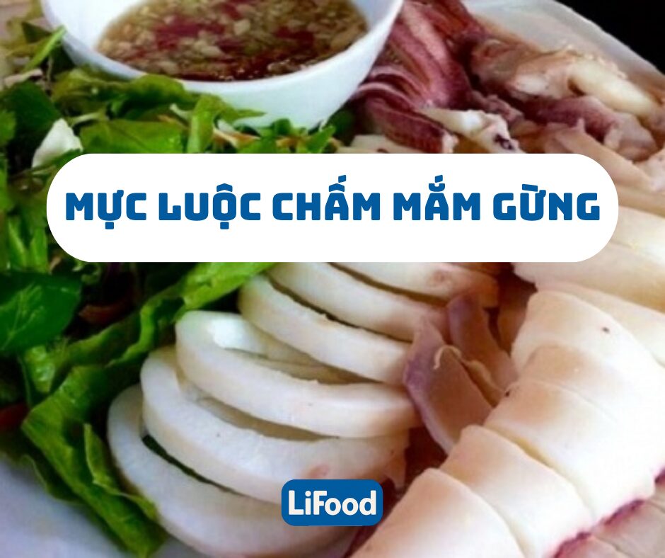 Mực Luộc Chấm Mắm Gừng