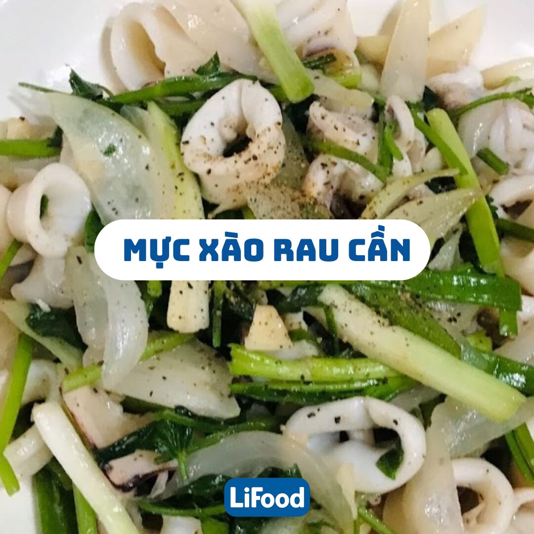 Mực Xào Rau Cần