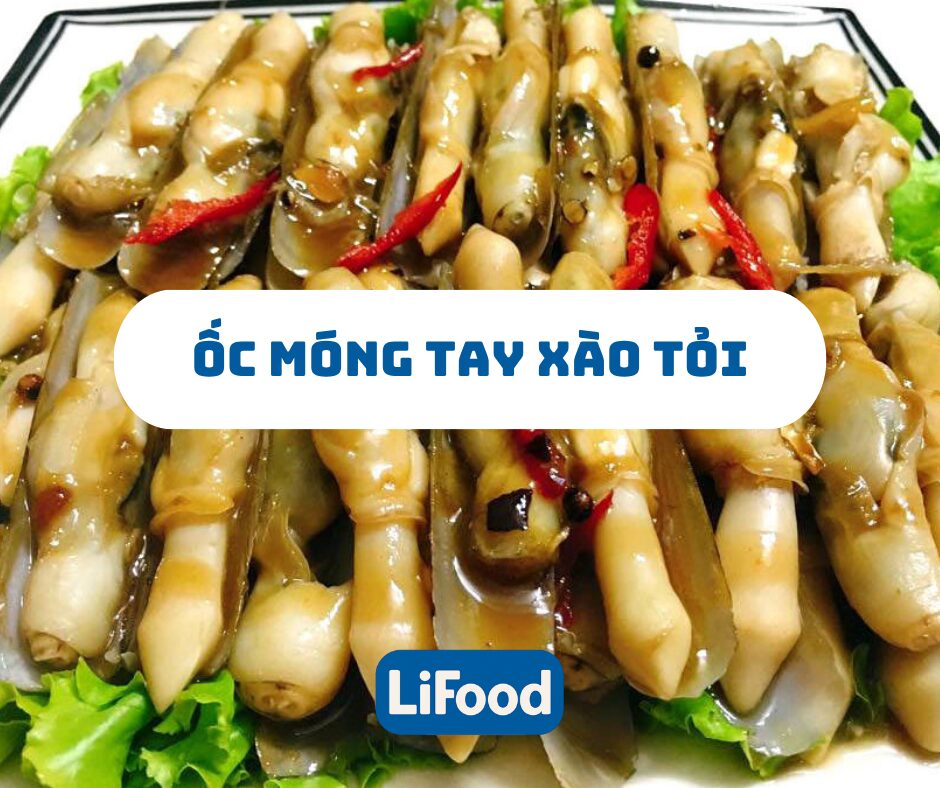 Ốc móng tay xào tỏi