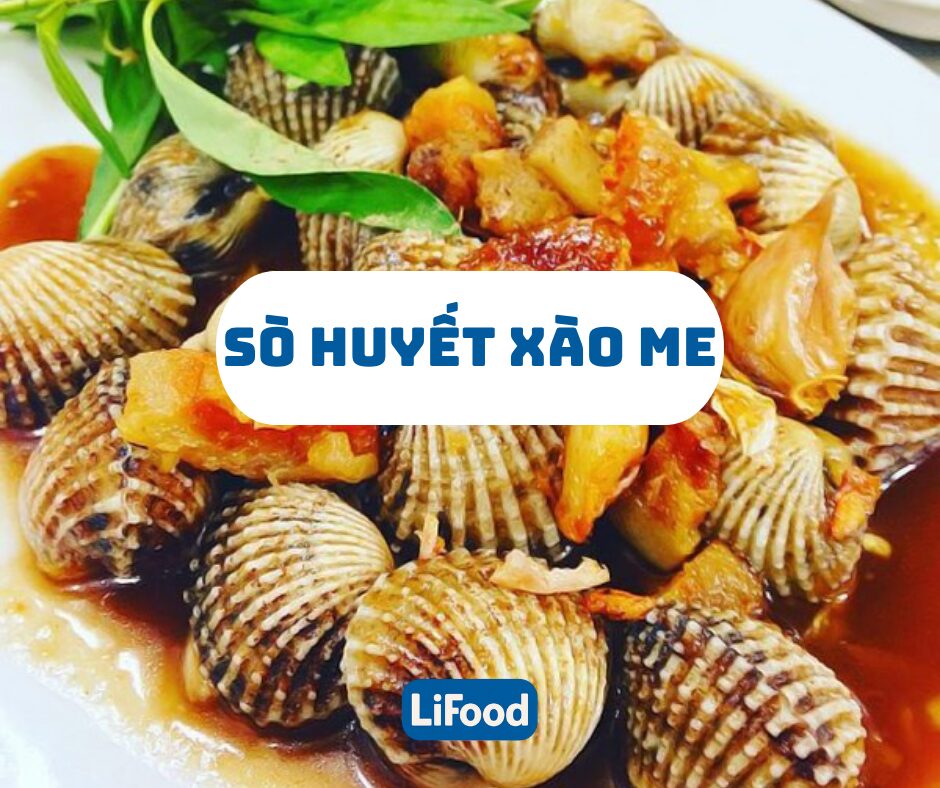 Sò huyết xào me